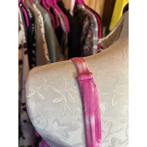 TORRID Pink Tie Dye Cold Shoulder Dress‎ Handkerchief Skater Dress Sz 0 (L) NWOT - Picture 7 of 12